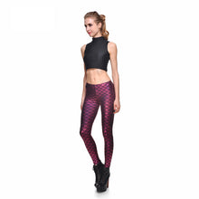 Mermaid leggings (Dark Pink) side