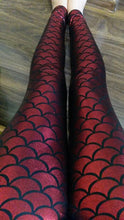 Mermaid Leggings (Fire Red)