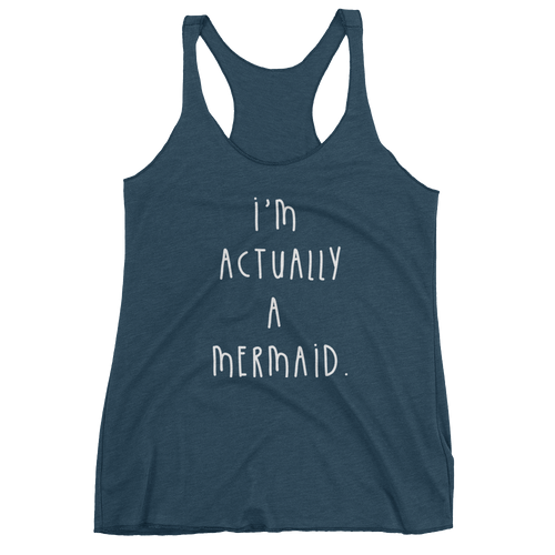 Im Actually A Mermaid Women's tank top (Indigo)