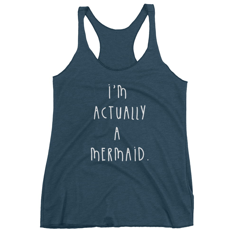 Im Actually A Mermaid Women's tank top (Indigo)